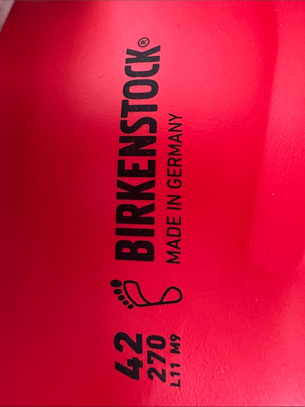 NWT Birkenstock Arizona Bright Red Two-Strap EVA Sandals - Picture 3 of 7